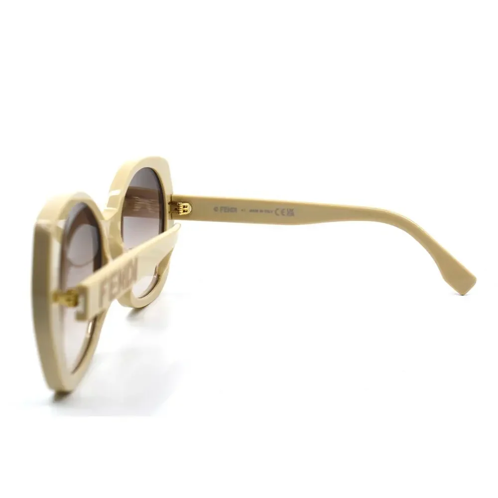 NEW FENDI FE40112I 57F SHINY BEIGE BROWN GRADIENT AUTHENTIC SUNGLASSES - Picture 9 of 12